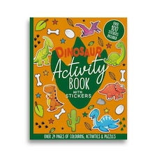 24 Pages Dinosaur Activity Book with Stickers | Yellow | One Size