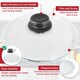 image 6 of SPARES2GO Glass Cookware Lid + Curved Handle Tempered Pan Pot Dish Cover Replacement Kit (24cm)