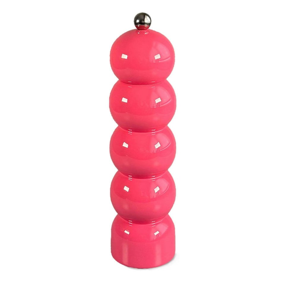 image 1 of Scandi Home Large Bright Pink Wooden Pepper Mill