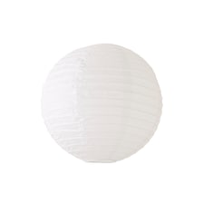 ValueLights Isla White Paper Globe Ceiling 40cm Shade and Bulb