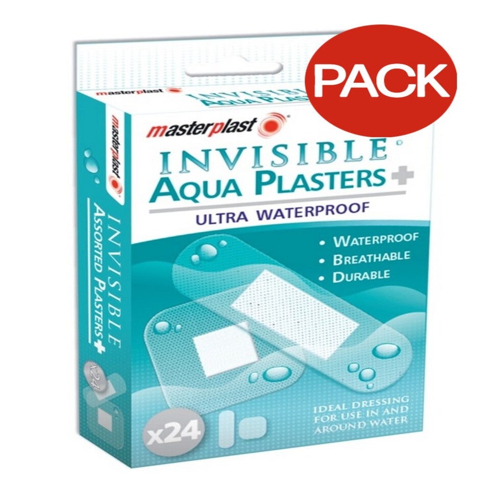 image 1 of Masterplast Invisible Waterproof Plasters (Pack Of 24) - Clear - One Size