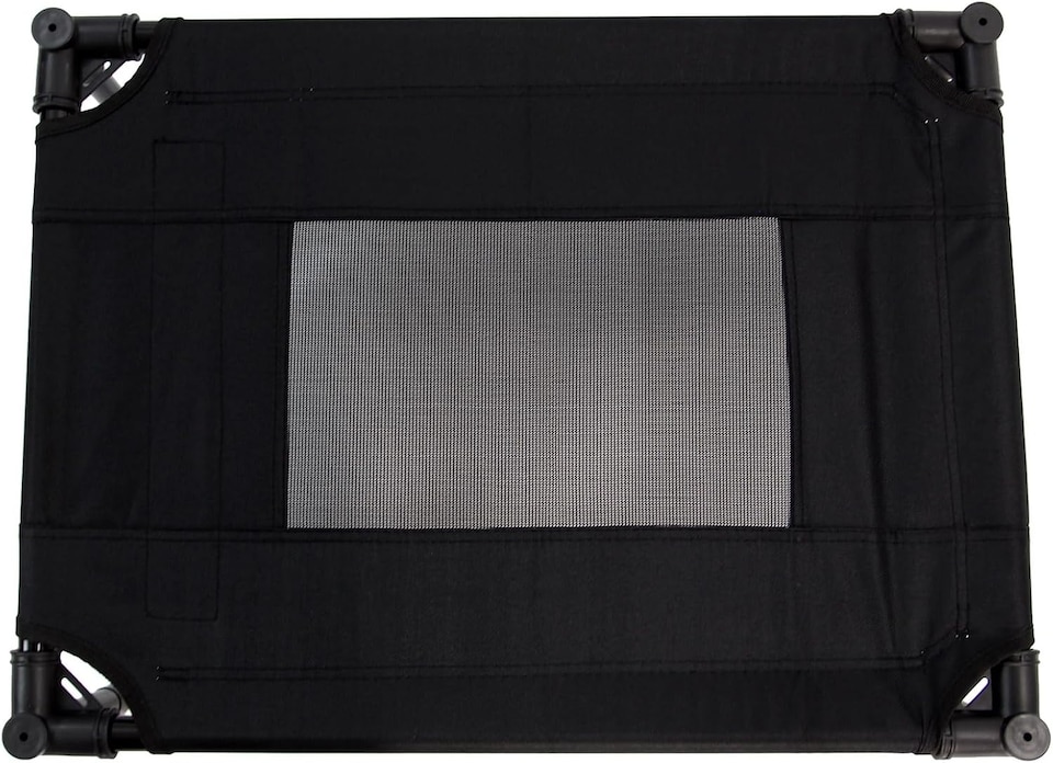 image 1 of Actiaspet Elevated Dog Bed with Canopy Raised Pet Cot (Black, Small)