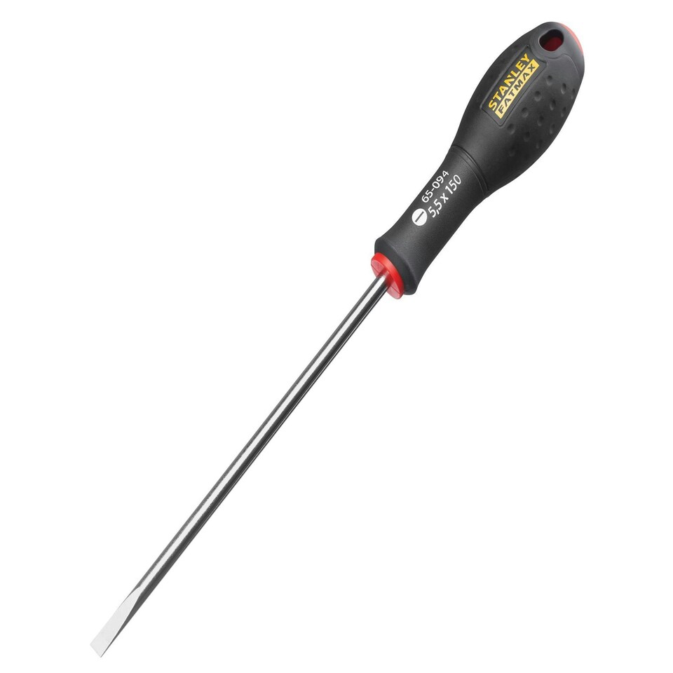 image 1 of Stanley Hand Tools Fatmax Screwdriver, Parallel Slotted - Multi Colour - 5.5mm x 150mm