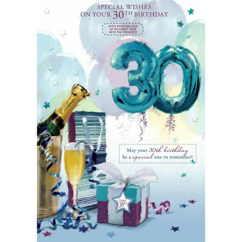 Words 'n' Wishes Traditional 30Th Birthday Card Male Titles Nephew Husband Friend Brother Grandson Son