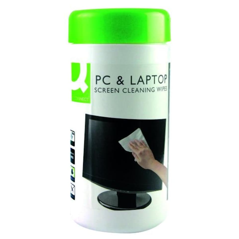 image 1 of Pack of 100 Q-Connect Screen & Keyboard Wipes