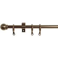 10 - 13mm Antique Brass Metal Ball Curtain Pole Set 150 - 280cm Bronze | Bronze