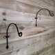 image 7 of Pack of 2 Tom Chambers Heavy Duty Handcrafted Metal 38cm Black Wall Bracket Hook For Garden Hanging Basket Bird Feeder | Black | Black