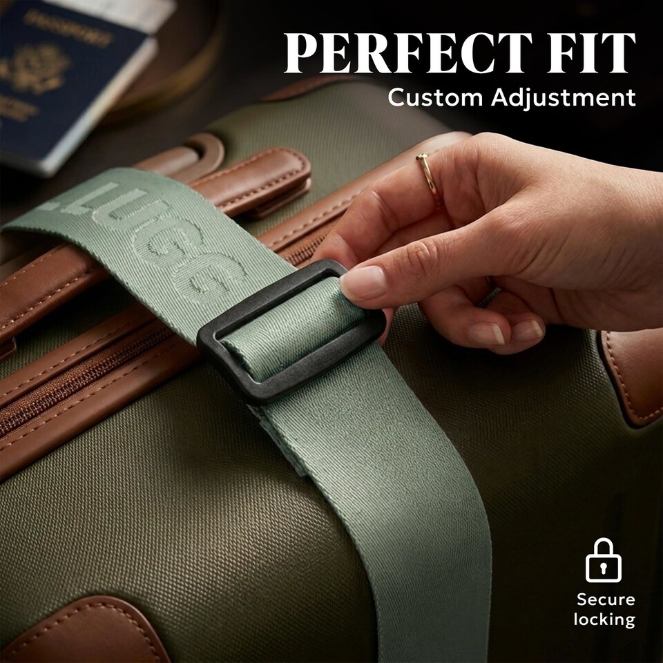 image 1 of Lugg Luggage Straps 2 Pack Adjustable Suitcase Belts 180 cm Polyester Webbing