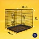 image 2 of DogCrates+ Small Foldable Dog Crate with 2 Doors, Non-Chew Plastic Removable Tray, 24-Inch Black Black | S