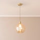 image 3 of ValueLights Shaw Brushed Gold Adjustable Single Pendant Ceiling Light | Gold