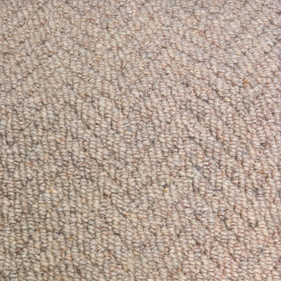 image 1 of Herringbone Royal Sterling Wool Stair Runner with 100% Cotton Black Border 50cm x 600cm