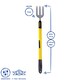 image 3 of Green Blade Telescopic Stainless Steel Garden Fork - Yellow