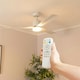 image 2 of ValueLights 52 Inch Integrated LED Ceiling Fan with Remote Control, 3 Blades, Timer and 6 Speed Functions - White