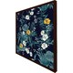 image 1 of Blue & yellow flowers (Picture Frame) Brown | S