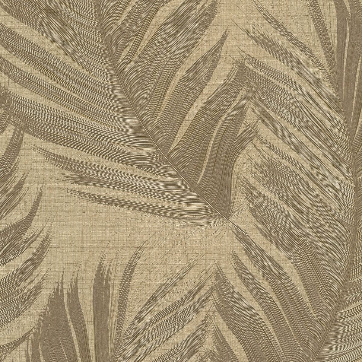 Erismann Aurora Feather Textured Wallpaper Gold Gold 1