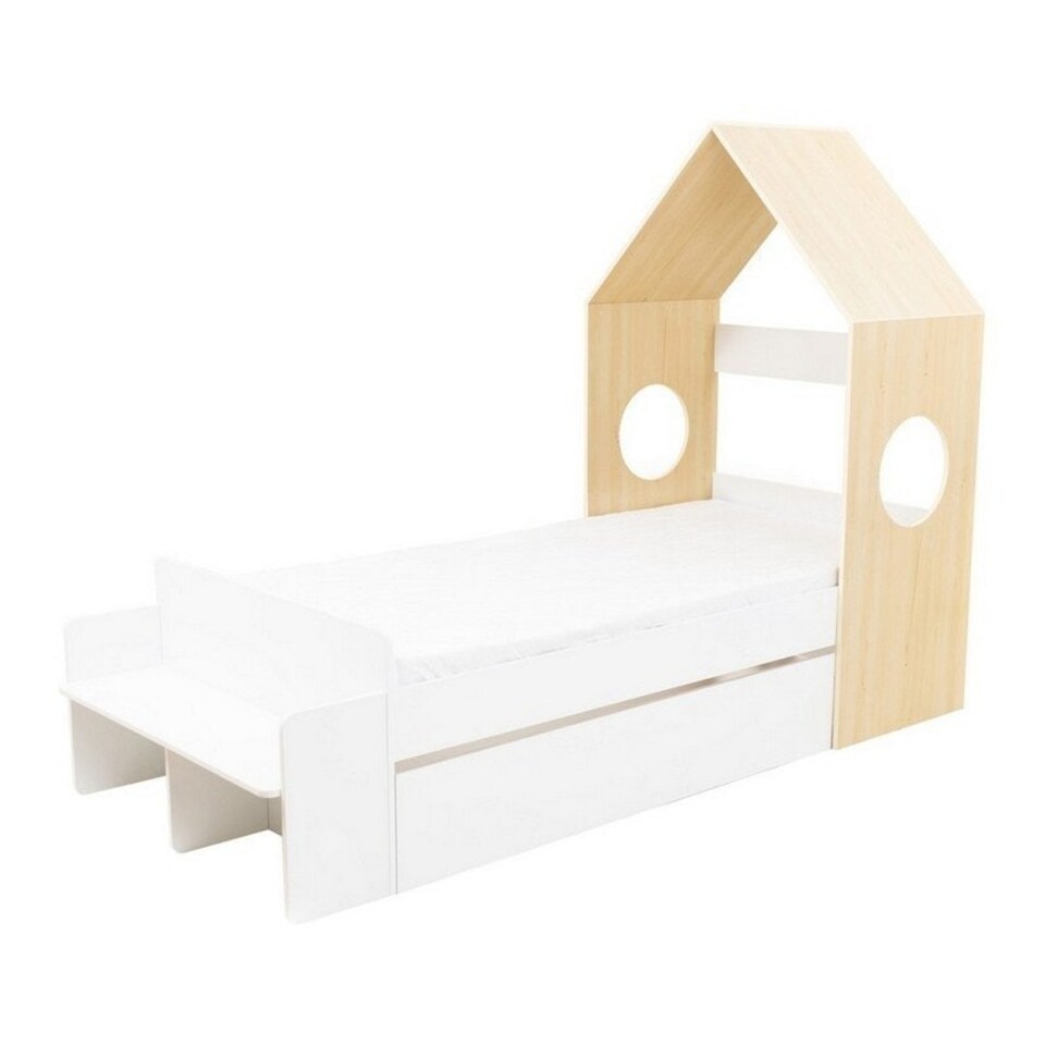 image 1 of Cody 1 Drawer Kid House Bed - L98 x W223 x H159 cm - White/Pine Effect