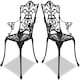 image 3 of Centurion Supports Tabreez 2-Large Garden and Patio Bistro Chairs with Armrests in Cast Aluminium Black