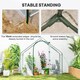 image 6 of Outsunny Portable Walk-in PVC Greenhouse w Zipped Door for Flowers Plant