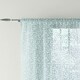 image 2 of Pair of Willow Blue Leaf Print Voile Panels 183 cm (72 inch) Rod Pocket Linen Look Panels for Bedroom and Living Room