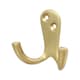 image 1 of Timco - Double Robe Hook - Polished Brass (Size 47 x 24mm - 1 Each)