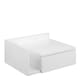 image 1 of Avignon Square Bedside Table with 1 Drawer & Small Shelf in White