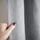 image 4 of Velvet Chenille Thermal Fleece Lined Single Pencil Pleat Taped Top Door Curtain - 137cm x 213cm - Silver