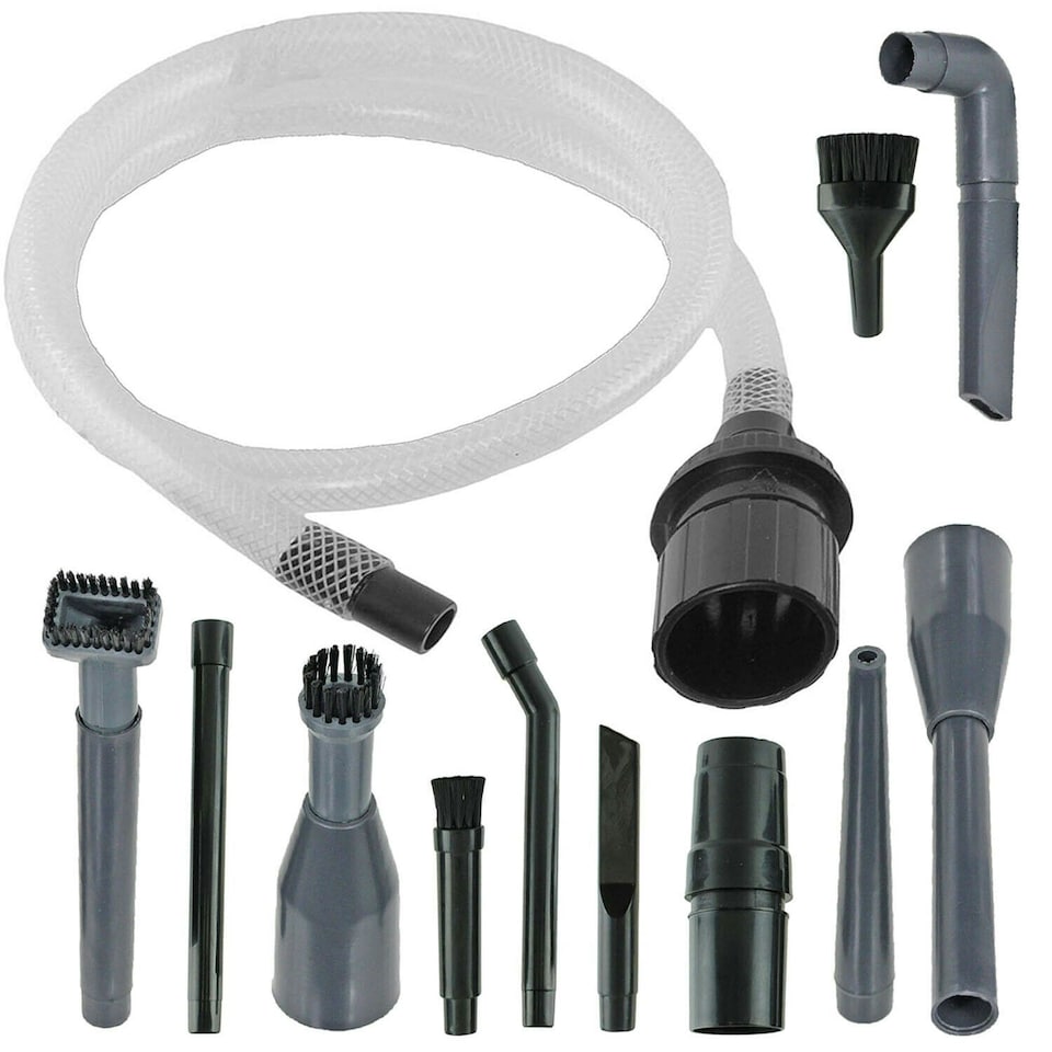 image 1 of SPARES2GO Complete Micro Tool Kit Mini Attachments Set Compatible with Numatic Henry Hetty Vacuum Cleaner 32mm PC Desk Car