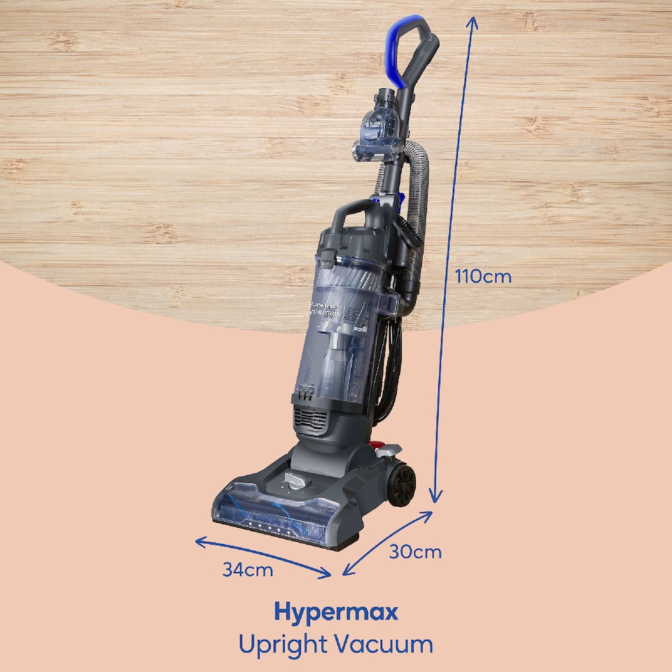 image 1 of Russell Hobbs RHUV7001, Hypermax Upright Vacuum in Grey & Blue
