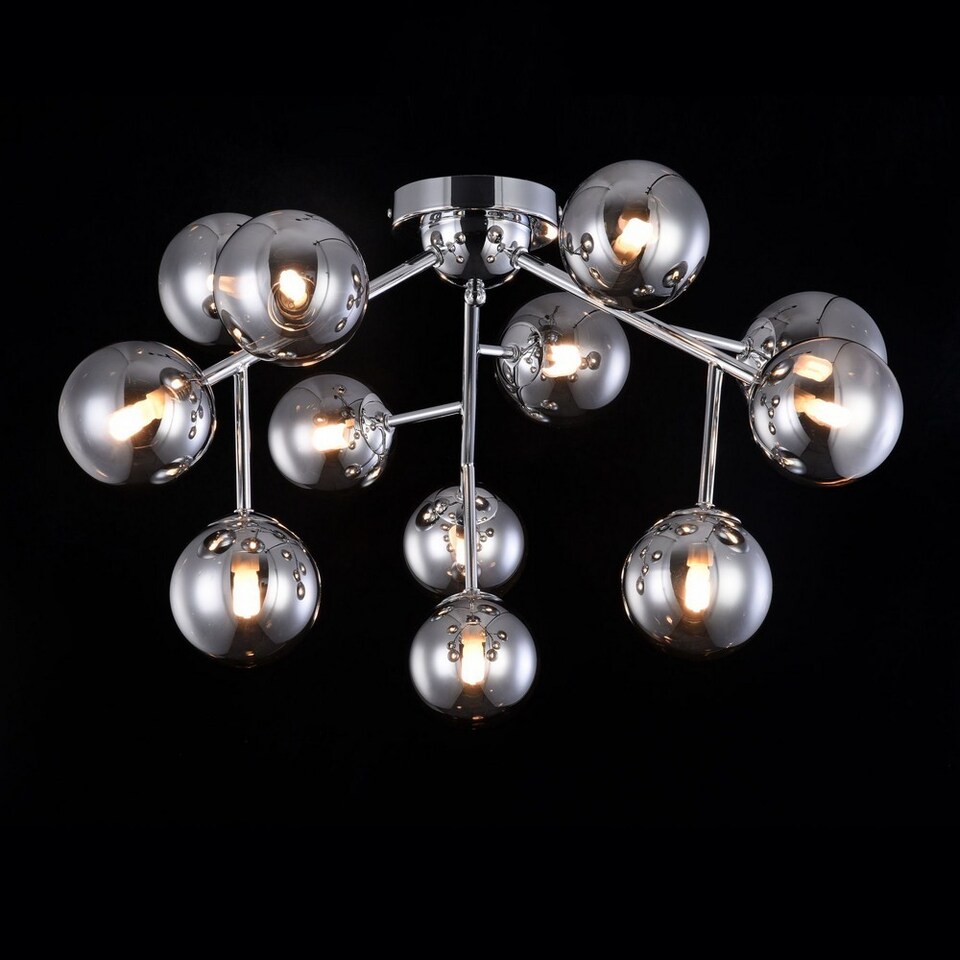 image 1 of Dallas Semi Flush Ceiling Lamp Chrome, 12 Light, G9