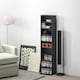 image 7 of HOMCOM 260 CD Storage Unit 120 DVD Storage Tower with 9 Compartments Black Grey | 33W x 24D x 140H cm