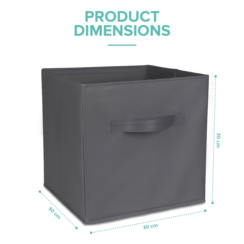 image 1 of Foldable Storage Cubes Set of 6 Grey