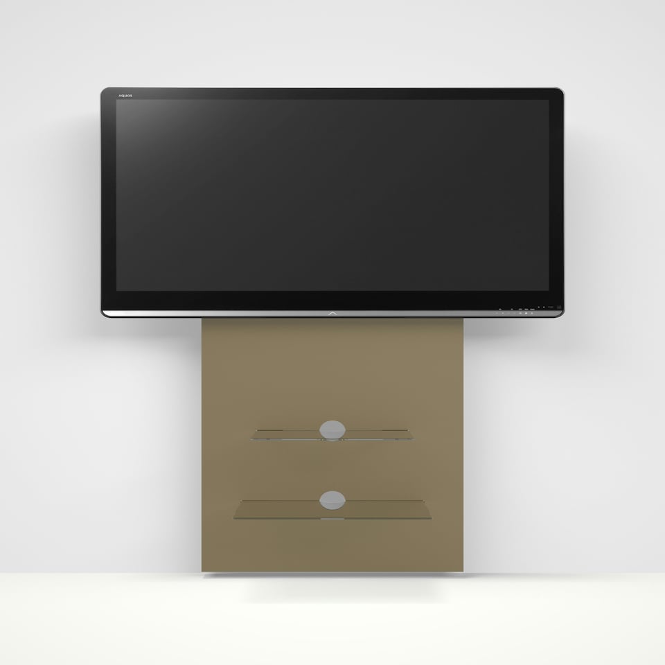 image 1 of Mercury with 2 shelves in raw mdf with bracket Cream | Raw MDF