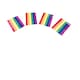 image 1 of Rainbow Pride Party Bunting Rectangle 10m with 20 Pennants