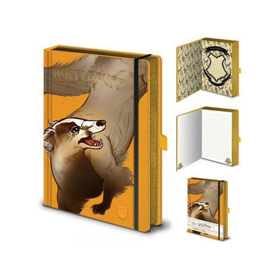 Harry Potter Intricate Houses Hufflepuff A5 Notebook - Orange/Brown - One Size
