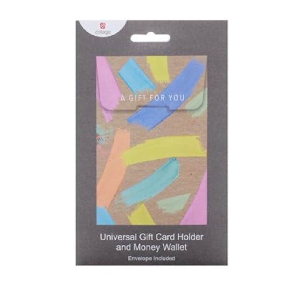 image 1 of Brush Stroke Pink & Gold Design Multipack of 6 Money Wallets Cards