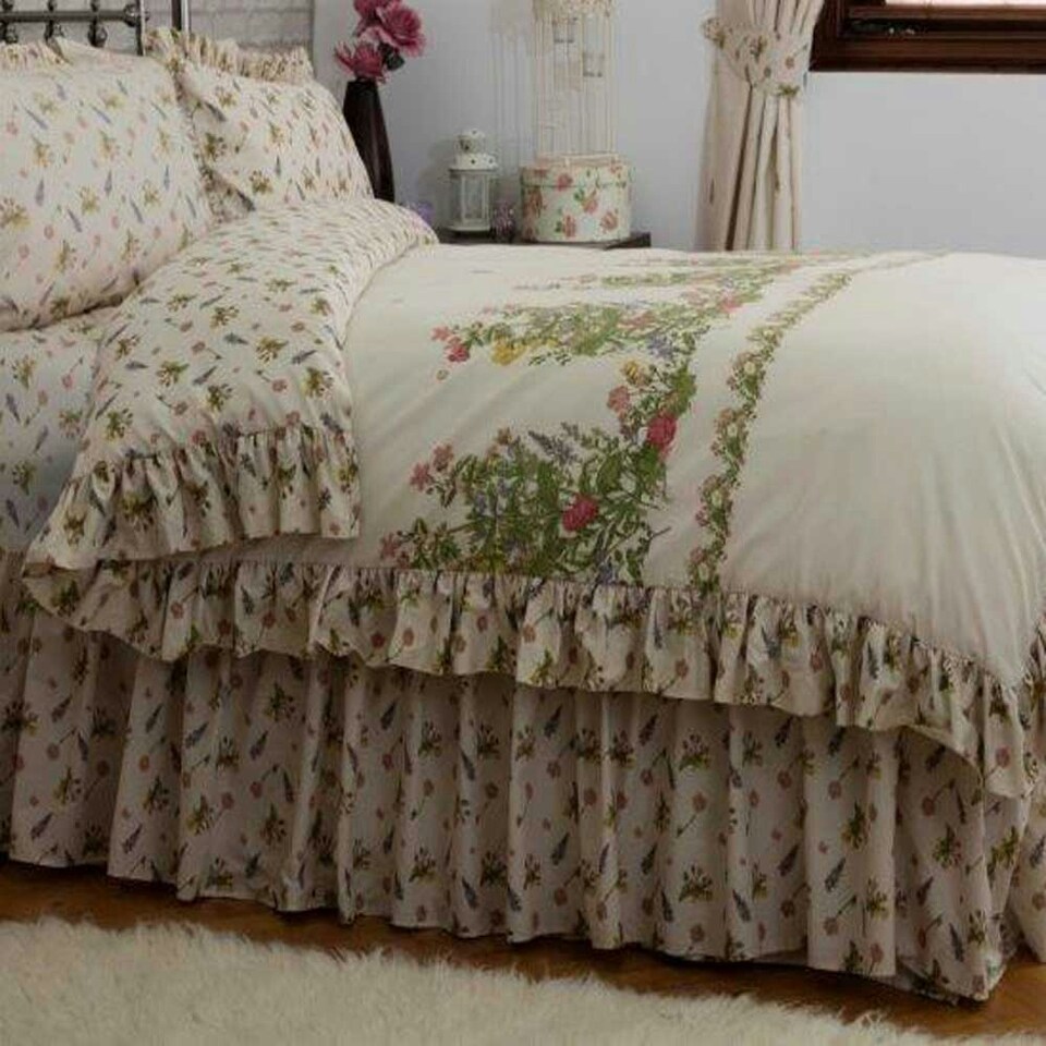 Belledorm Bella Mae Duvet Cover - Ivory - Single