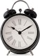 image 1 of Acctim Shefford Faux Bell Analogue Alarm Clock | Black | Black