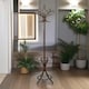 image 4 of Wooden Coat Stand With 12 Hooks Walnut One Size