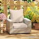 image 8 of Outsunny Garden Chair Cushion with Seat & Back Pad, CUSHION ONLY, Light Grey 