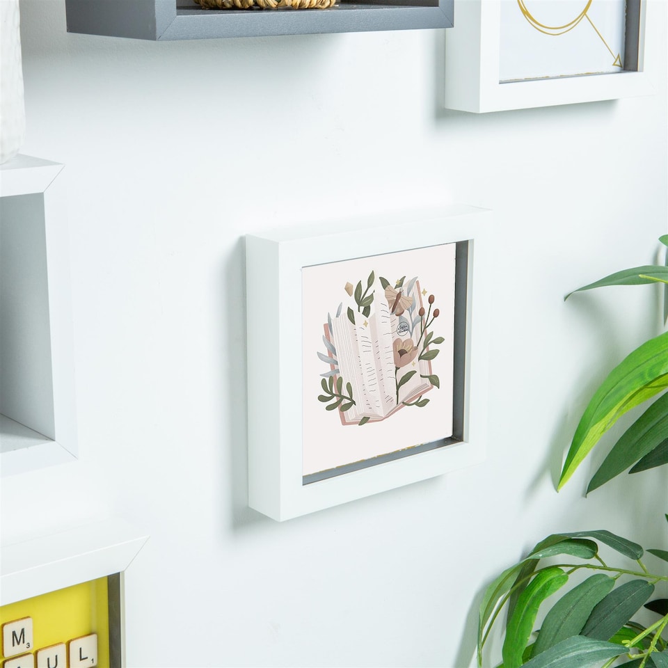 image 1 of Nicola Spring 3D Box Photo Frame - 6 x 6" - White