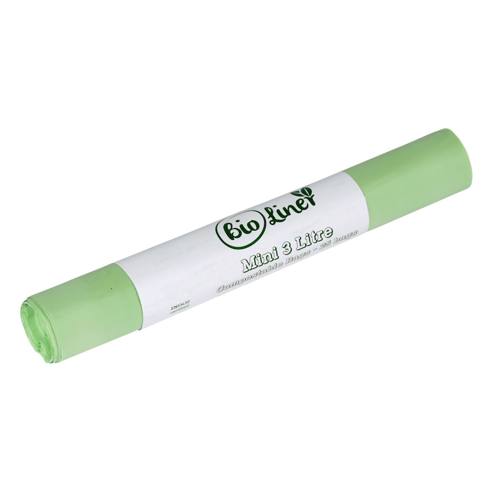 image 1 of BioLiner 3 Litre Mini Compostable Food Waste Bin Bags - 1 Roll