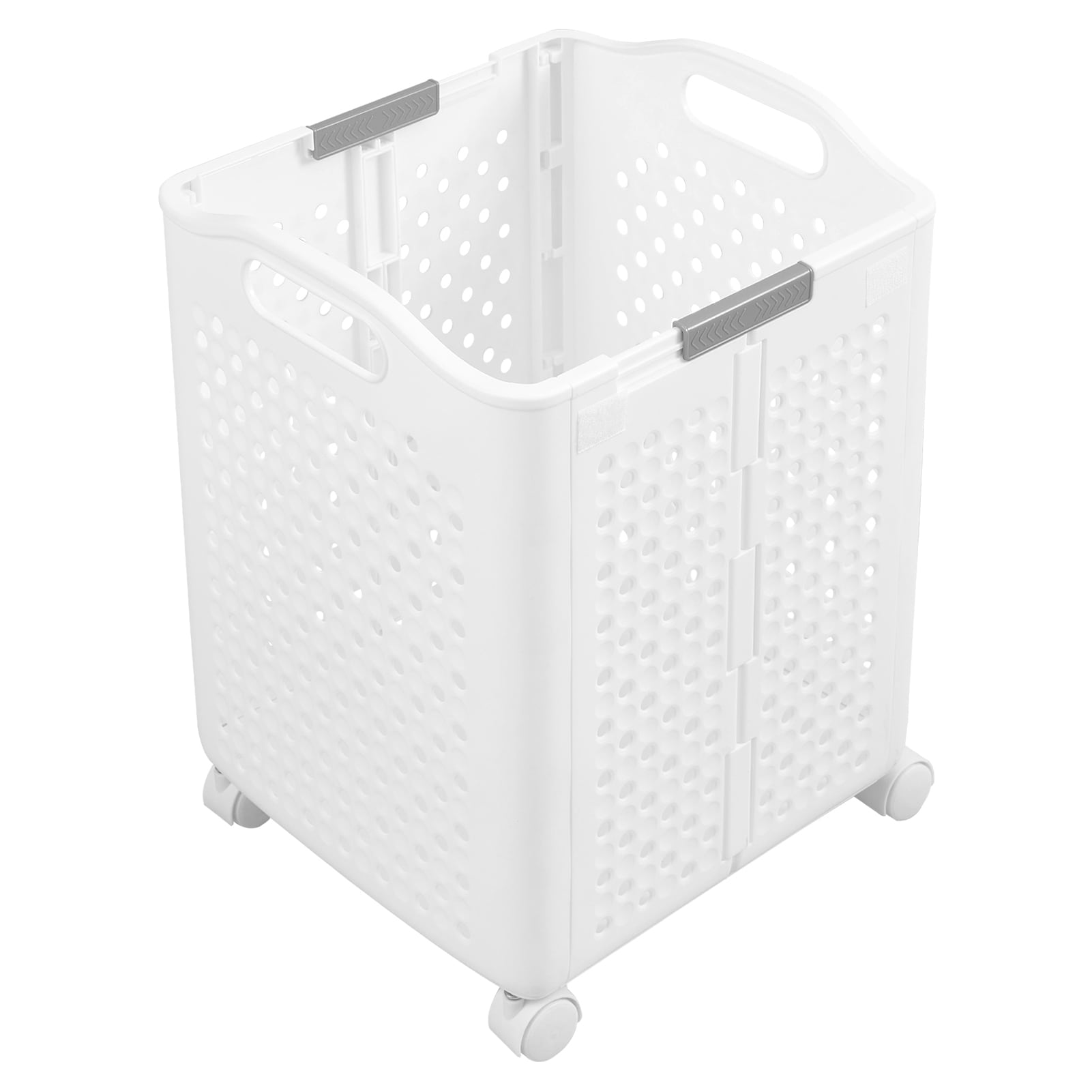Living and Home Foldable Laundry Basket with Wheels