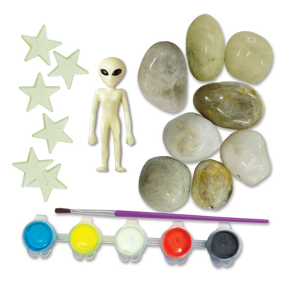 image 1 of KidzMaker - Glow In The Dark - Space Rock Painting