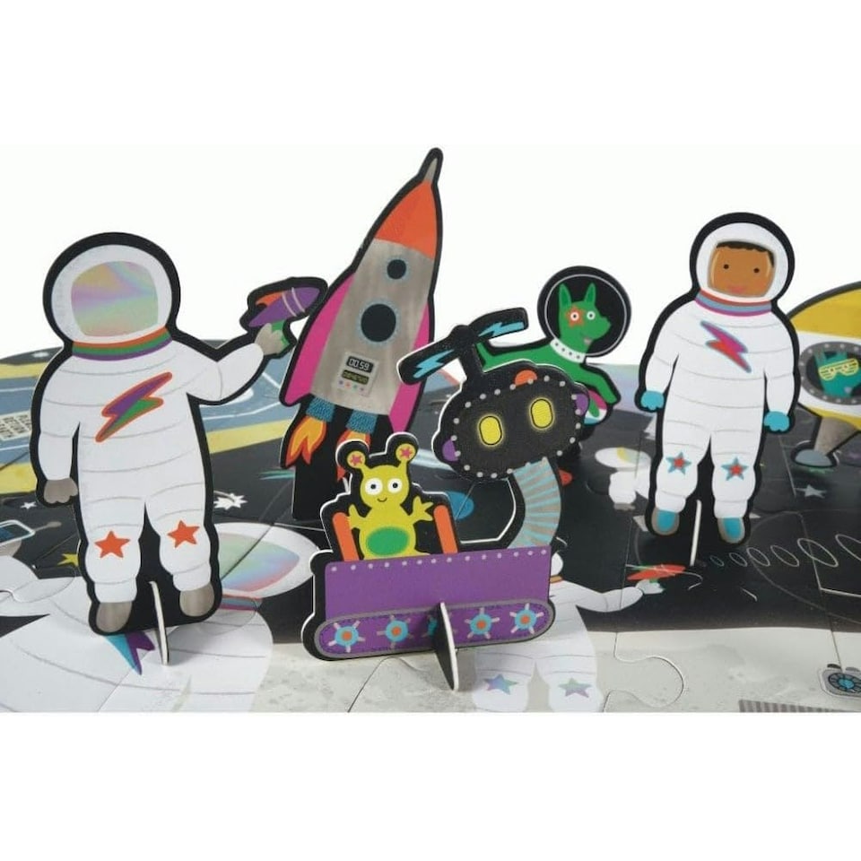 image 1 of Floss & Rock Giant Floor Pop Up Jigsaw Puzzle 60 Piece - Space