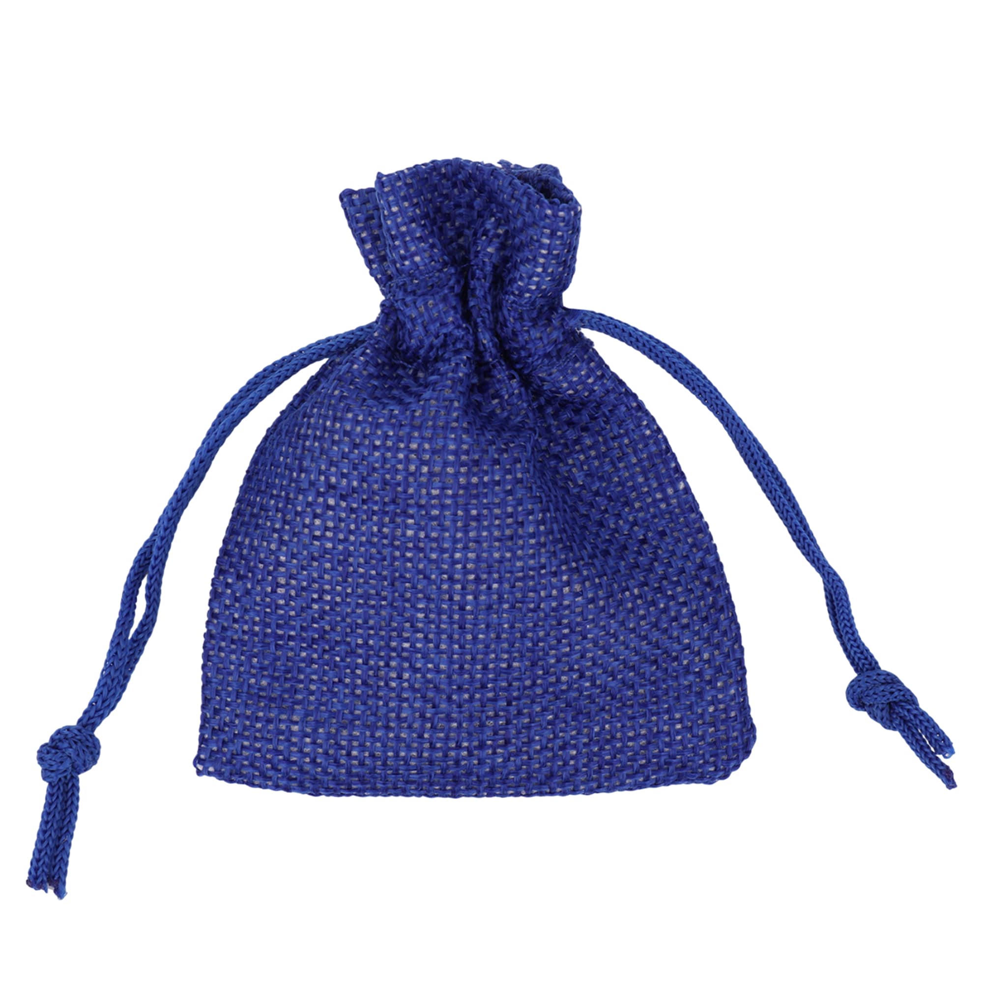 Neel Blue 10pcs Burlap Bags with Drawstrings, 7x9cm Gift Bags in Blue | Size: 7x9 cm