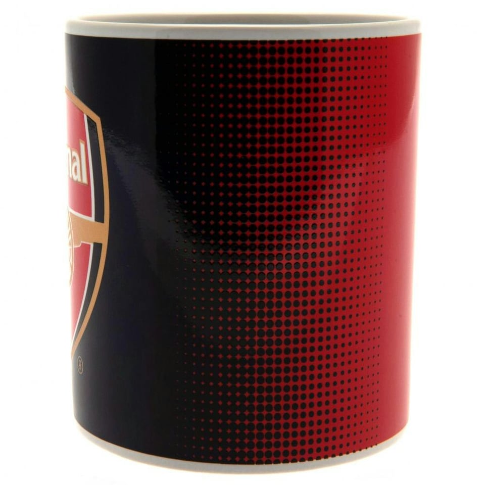 image 1 of Arsenal FC Fade Design Ceramic Mug In Printed Card Box - Navy/Red/White - 9 x 8cm