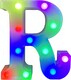 image 6 of Battery Operated RGB Letter   With Remote Control Letter R