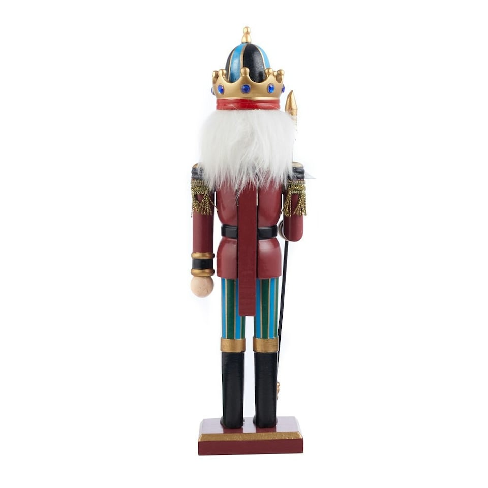 image 1 of Living and Home Wooden Nutcracker Soldier Figurine Christmas Ornament