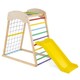 image 1 of COSTWAY 4-in-1 Jungle Gym Wooden Indoor Toddler Playground  Slide-Colorful