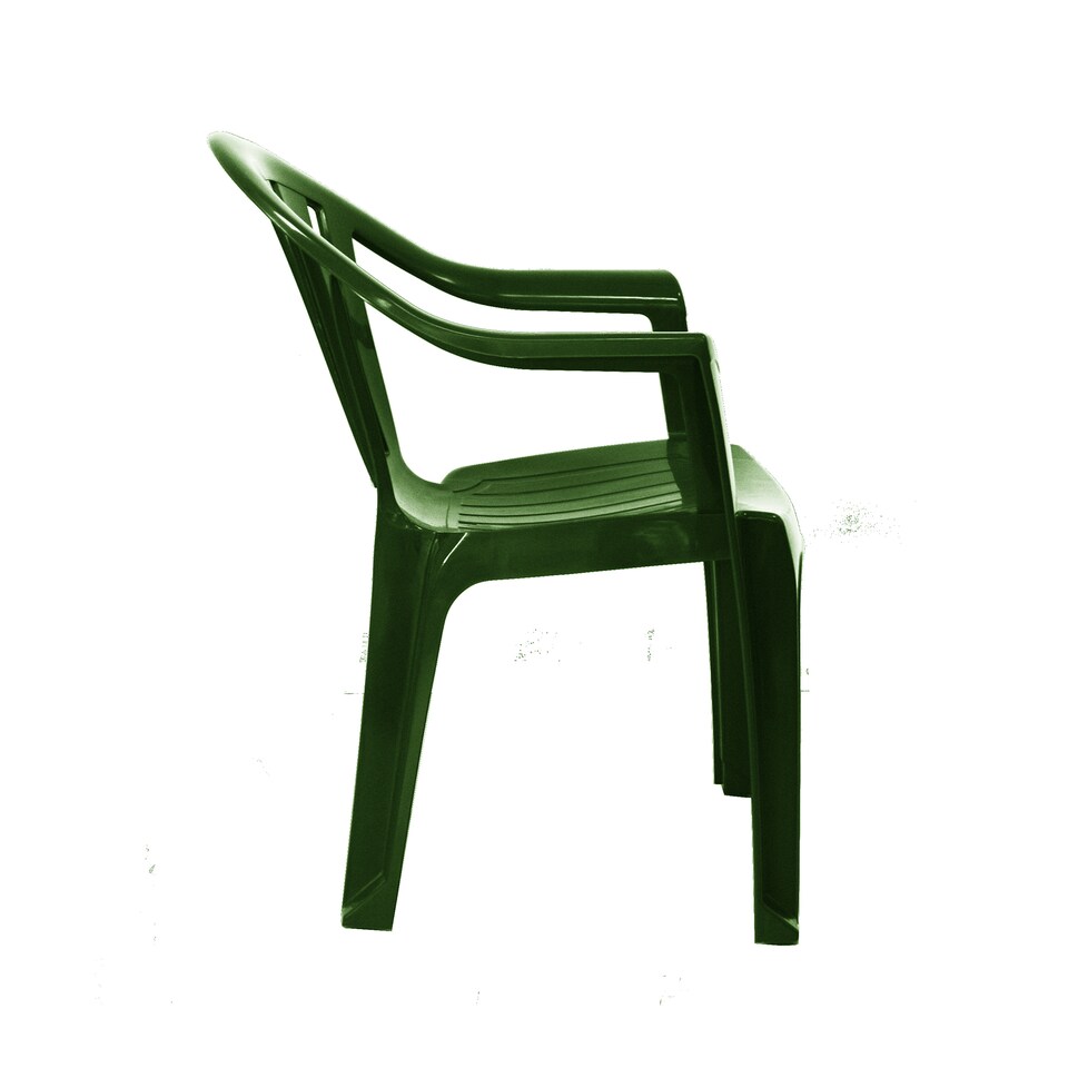 image 1 of simpa Solana Green Stackable Plastic Garden Chair